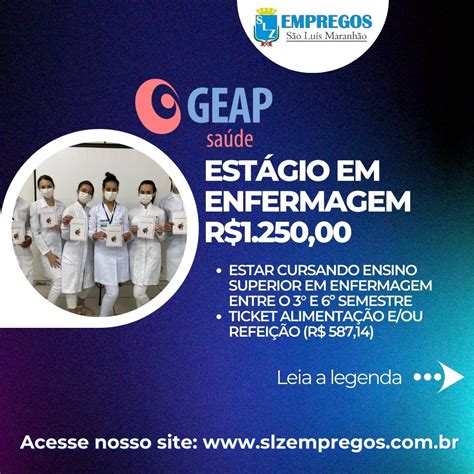 ESTÁGIO EM ENFERMAGEM R 1 250 00 SLZ Empregos