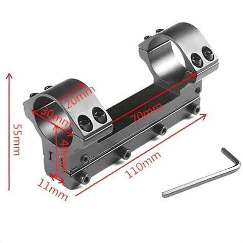 Montura Monopieza De 30mm Riel 11mm Para Mira Telescópica Cuotas sin