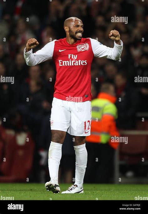 Arsenals Thierry Henry Celebrates Victory After The Final Whistle Hi