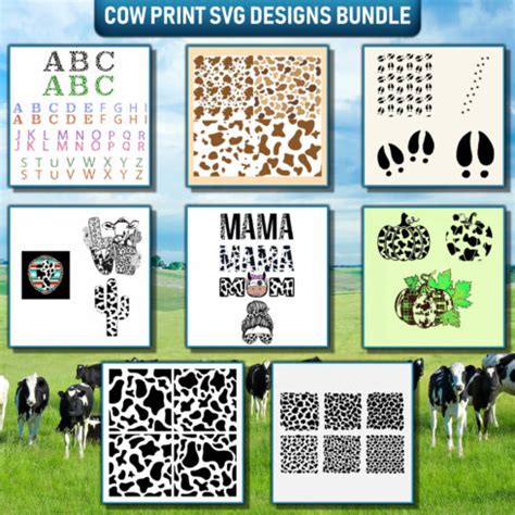 Cow Print Svg Designs Bundle Masterbundles