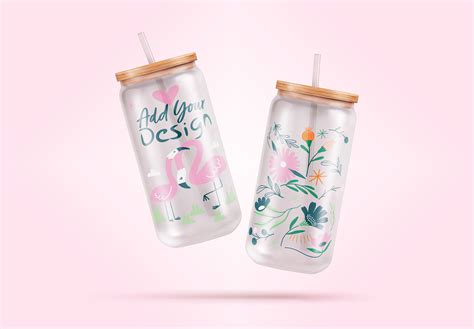 16oz Frosted Libbey Glass Tumbler Mockup Psd Fİle Behance