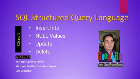 Sql Insert Into Null Values Update Delete Youtube