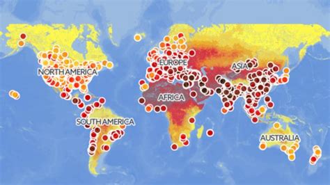 Carte Du Monde Pollution