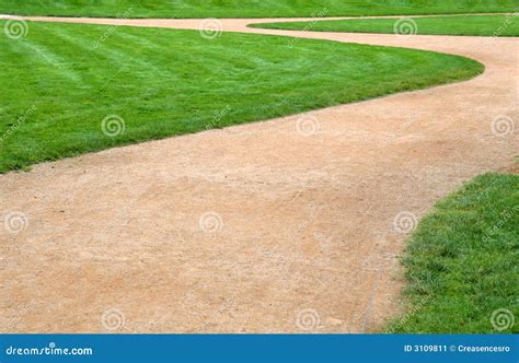 Green Grass And Footpath Stock Image Image Of Sandy Landscaped 3109811