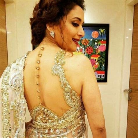 15 Hot Photos Of Madhuri Dixit In Backless Sarees