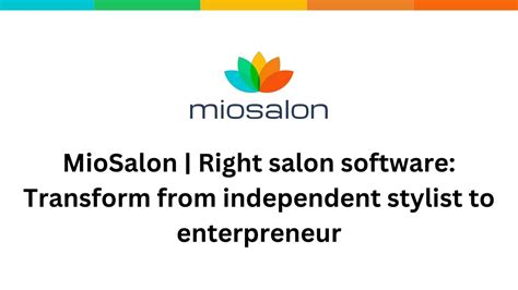 PPT MioSalon Right Salon Software Transform From Independent Stylist