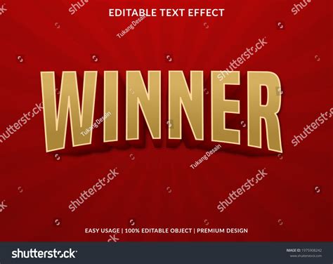 Winner Text Effect: Over 1,650 Royalty-Free Licensable Stock Vectors ...