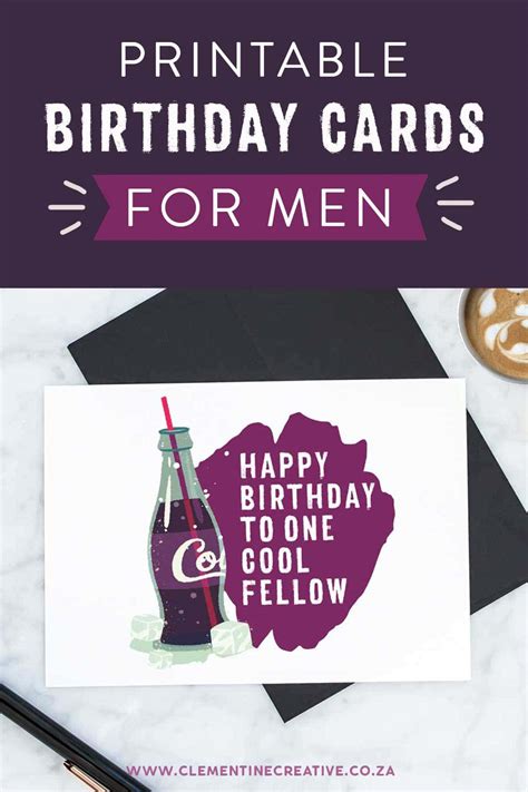 Printable Birthday Cards for Him {Premium} | Stay Cool