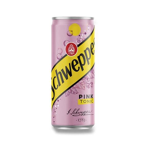 Schweppes Pink Tonic tonicový nápoj Pink Tonic plech 0 33 l ACTIVA