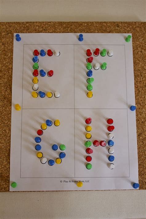 Getting Creative With Push Pins Activities For Children Clay And