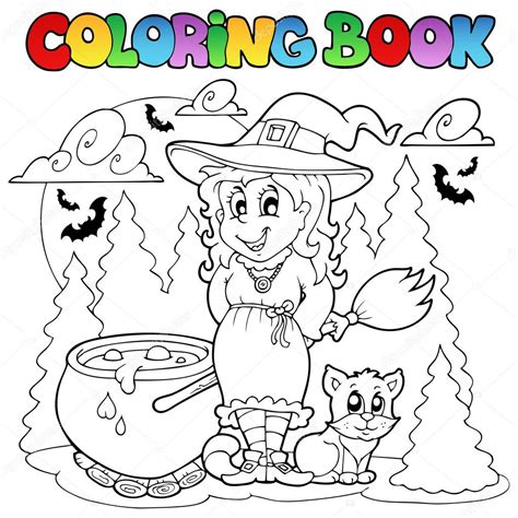 Coloring Book Halloween Character Stock Vector Clairev