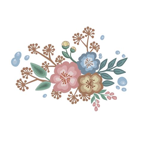 Wildflowers pink and blue vector 14587072 Vector Art at Vecteezy
