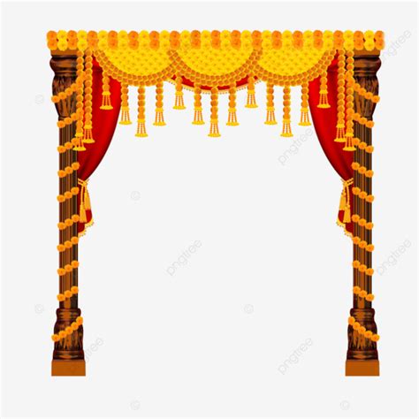 Wedding Mandap Toran Design With Merigold Flower Decoration Wedding