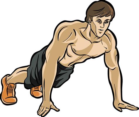 men workout exercise fitness push up 25424651 Vector Art at Vecteezy