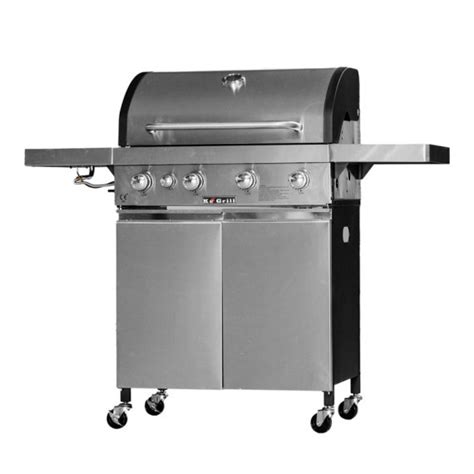 Kegrill Barbecue A Gas In Acciaio Inox Con Pietra Lavica Fuochi E