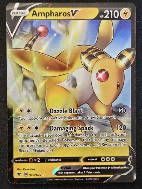 Ampharos V Swsh Vivid Voltage Ultra Rare Holo Pok Mon Trading