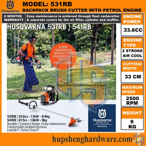 Husqvarna Rb Backpack Petrol Engine Brush Cutter