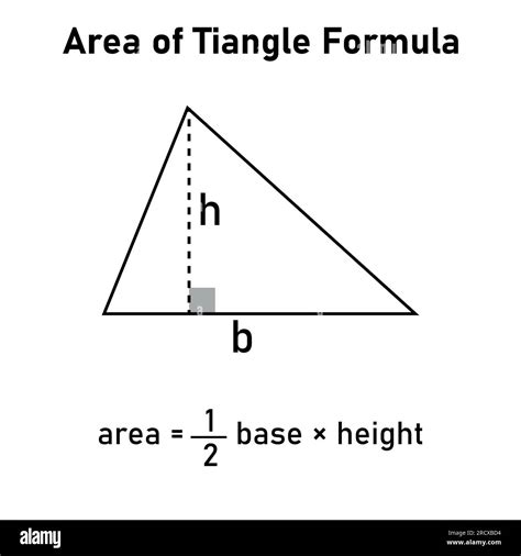 Area Of Triangle Formula In Mathematics Vector Illustration Isolated