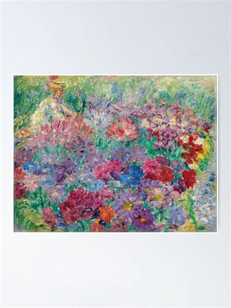 Flower Garden Kneeling Woman With Hat Emil Nolde Poster For Sale By