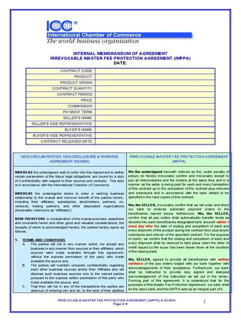 Ncnda Imfpa Template C Pdf Arbitration Justice