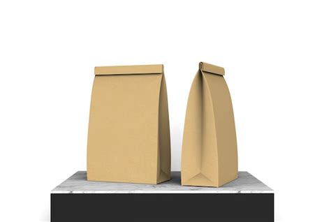 Premium Psd Kraft Paper Bags Mockup