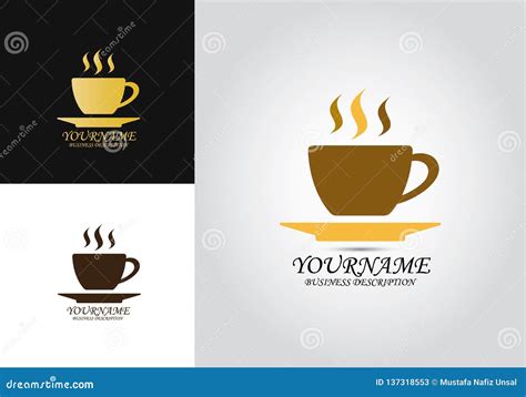 Coffee Cup Design Logo stock vector. Illustration of graphic - 137318553