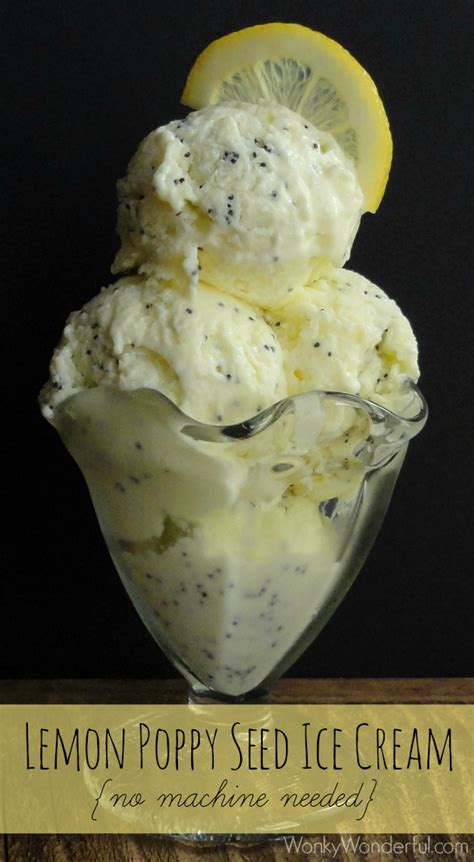 Lemon Poppy Seed Ice Cream No Machine Needed Wonkywonderful