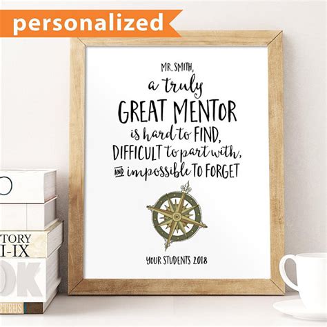 Mentor Gift A Truly Great Mentor Is Hard To Find Compass Key Etsy