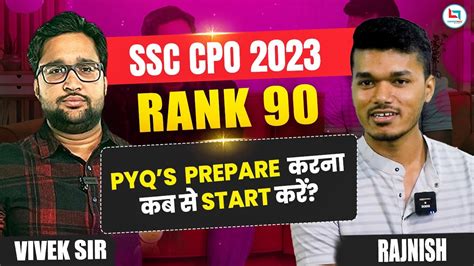 Ssc Cpo Topper Air Rajnish Pyqs Prepare Start