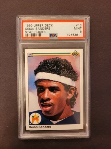 1990 Upper Deck Star Rookie 13 Deion Sanders RC HOF PSA 9 MINT EBay