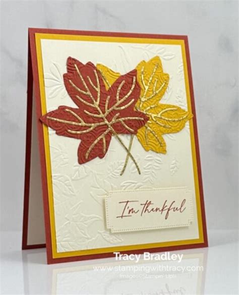 Sneak Peek Of Autumn Leaves Bundle Stamping With Tracy