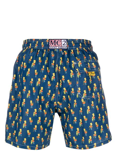 MC2 Saint Barth Shorts De Playa De MC2 Saint Barth X The Simpson Farfetch