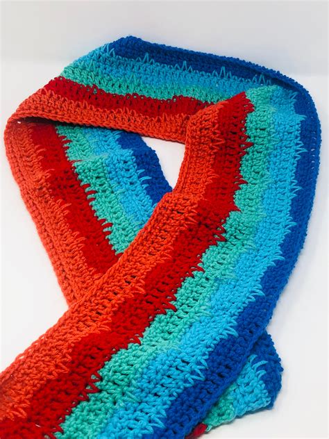 Hand Crochet Scarf Etsy