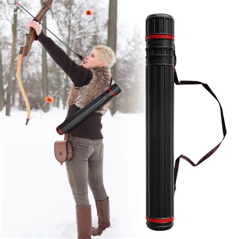 Multifunction Archery Arrow Case Carrier Quiver Tube With 2 Eva Foam