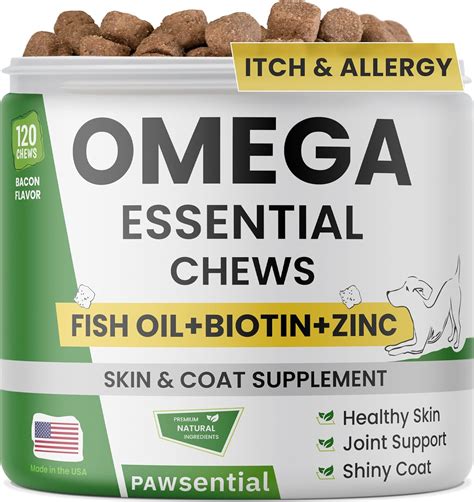 Aceite de pescado Omega para perros para piel seca con picazón alivio