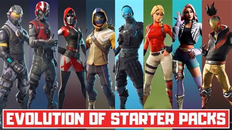 The Evolution Of All Fortnite Starter Packs Season 1 Season 10