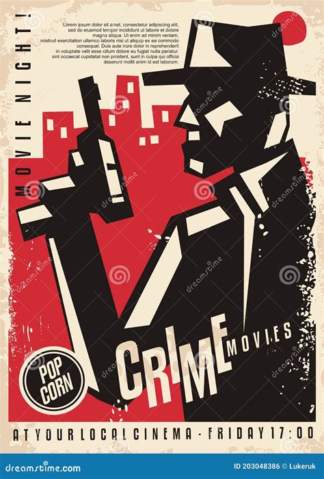 Crime Poster With Bloody Handprints Vector Illustration | CartoonDealer ...