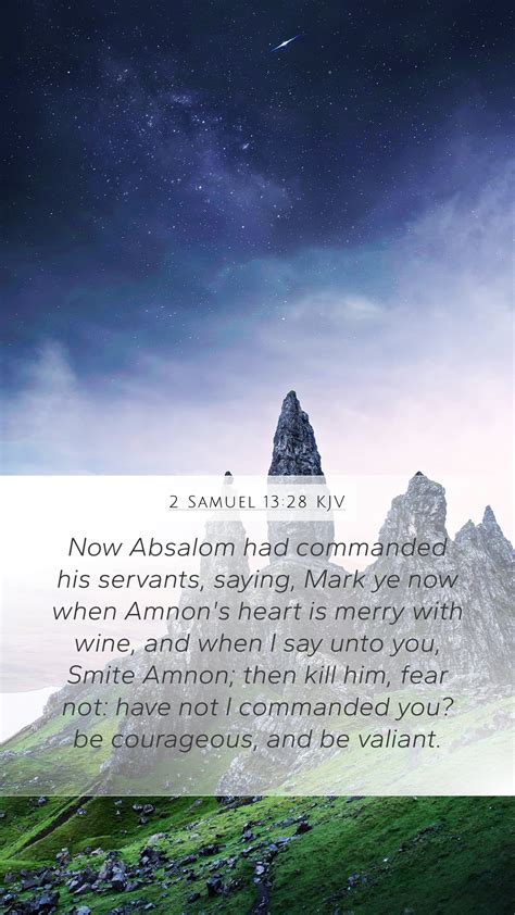 Samuel Kjv Mobile Phone Wallpaper Now Absalom Had Commanded