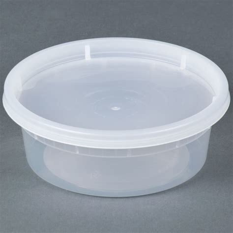 Oz Microwavable Translucent Plastic Deli Container With Lid Case