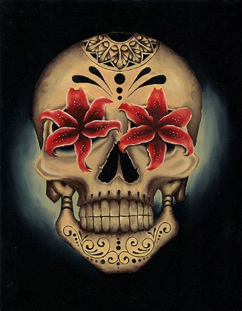 Londis Stargazer By Gabe Londis Mexican Sugar Skull Canvas Art Print