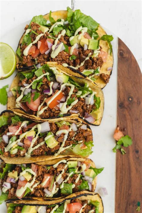 Mushroom Walnut Vegan Taco Meat Sweet Simple Vegan Recipe Vegan Tacos Meat Vegan Tacos