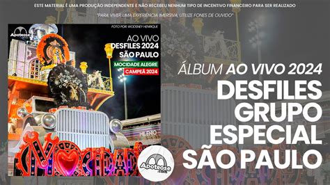 Álbum Sambas de Enredo de São Paulo 2024 Ao Vivo Grupo Especial