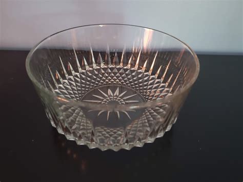 Vintage Arcoroc France Crystal Starburst Large Glass Serving Etsy