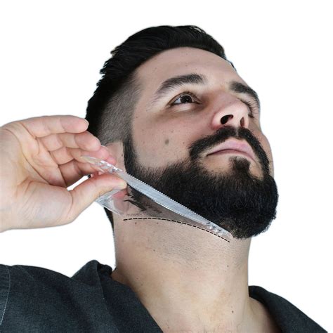 Beard Shaping Tool - 8 in 1 Multi-liner Beard Shaper Template Comb ...