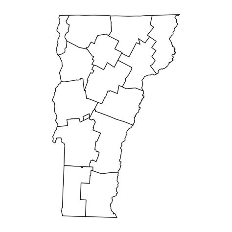 Vermont State Map With Counties Vector Illustration 25452334 Vector