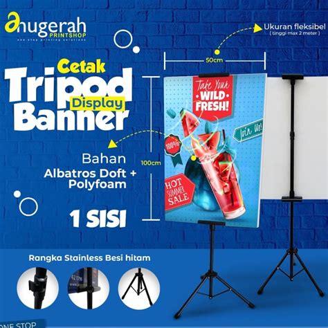 Jual Tripod Display Banner Standing Banner Poster X Cm Custom