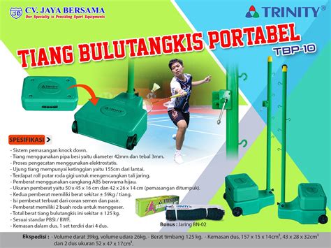 Tiang Bulutangkis Portabel TBP 10 Distributor Olahraga