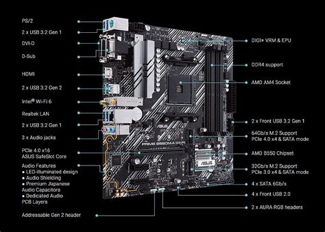 Asus Prime B M A Wi Fi Desktop Motherboard Amd Chipset Socket Am