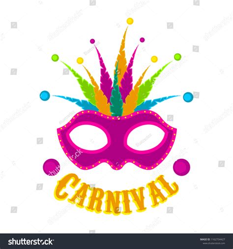 Carnival Mask Feathers Stock Vector Royalty Free 1162734427