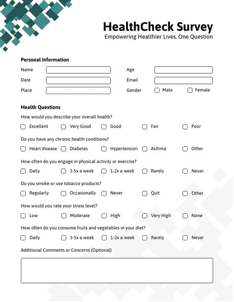 Green and White Minimalist Survey Form - Venngage